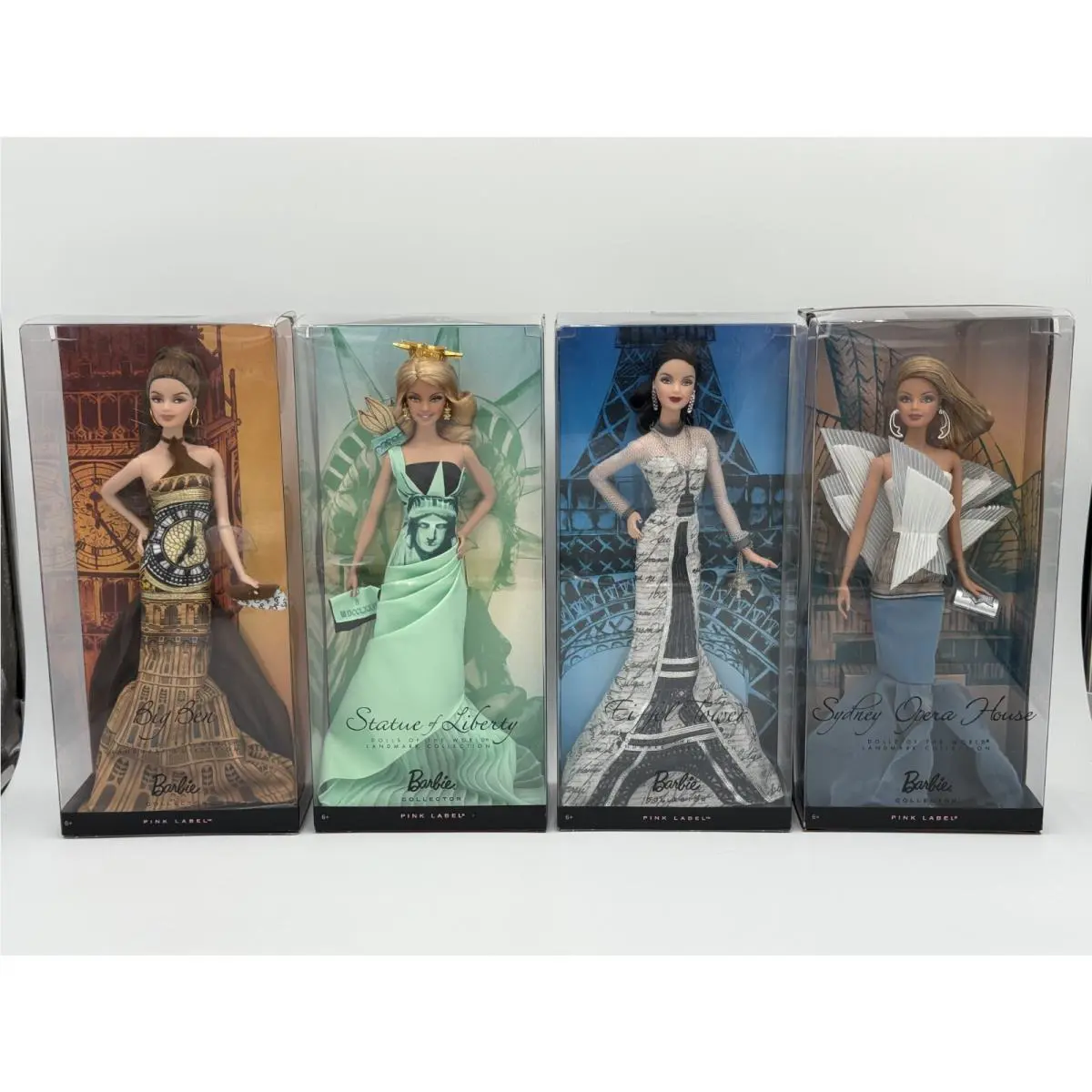 Barbie Pink Label Dolls Of The World Landmark Collection Set 4 2009