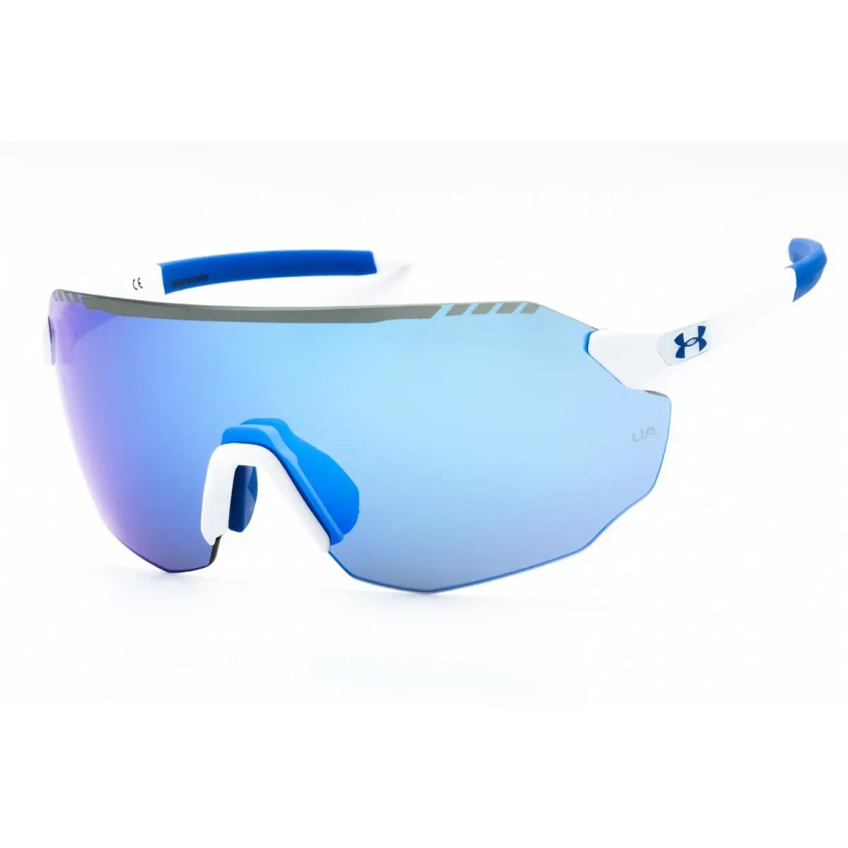 Under Armour UA Halftime Wwk W1 Sunglasses White Blue Frame Blue Lenses 99mm - Frame: White Blue, Lens: Blue