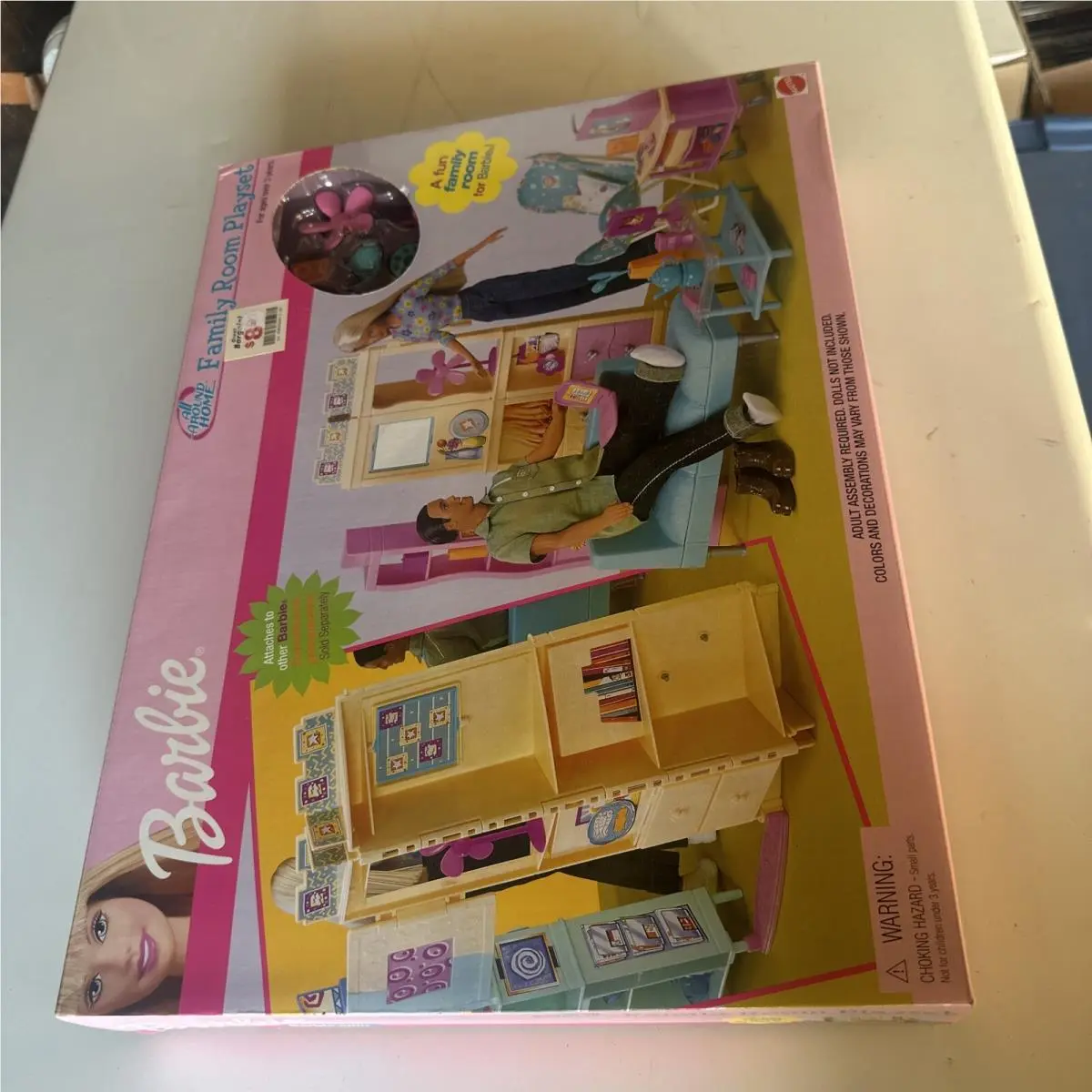 Vintage 2000 Mattel Barbie Family Room Playset All Around Home