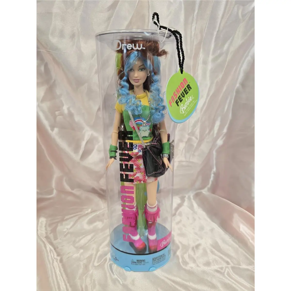 Vintage 2004 Fashion Fever Drew Tokyo Pop Red Hair w Blue Highlights