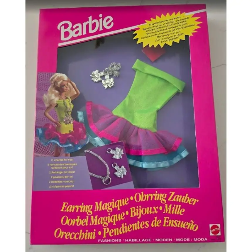 1992 Vintage Earring Magique Barbie Fashion Nrfb 4527