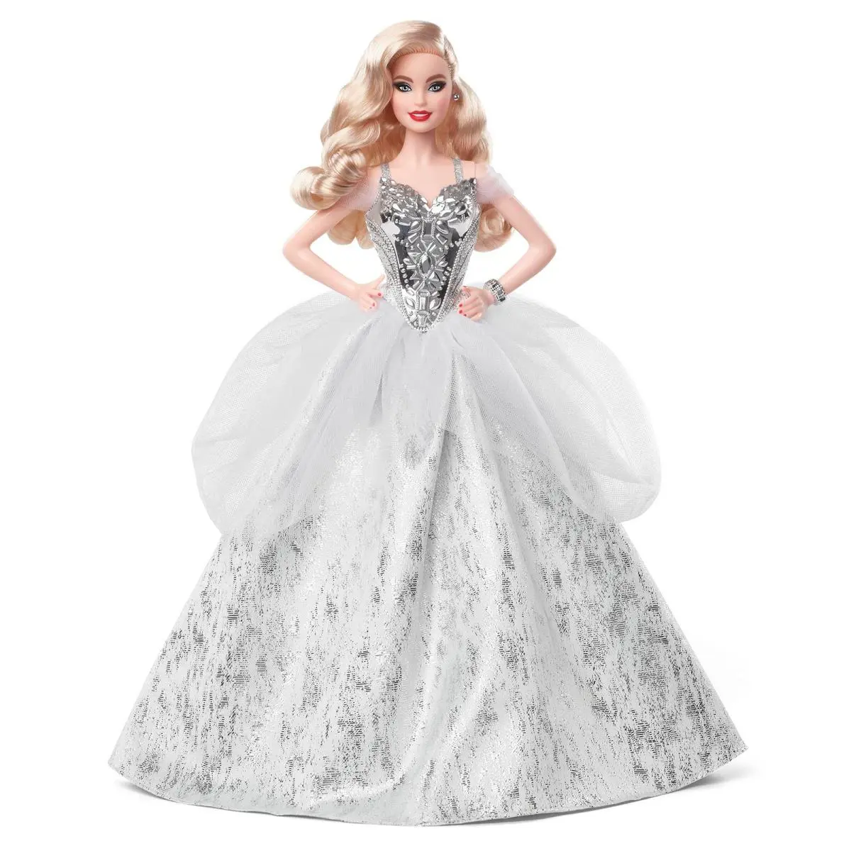 2021 Holiday Barbie Doll 12 Inch Multicolor Gown Glamorous Gift For Kids