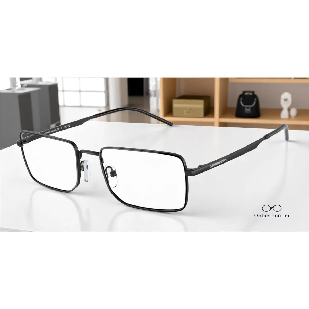Emporio Armani EA1153 3001 Matte Black Demo Lens 54 mm Men`s Eyeglasses