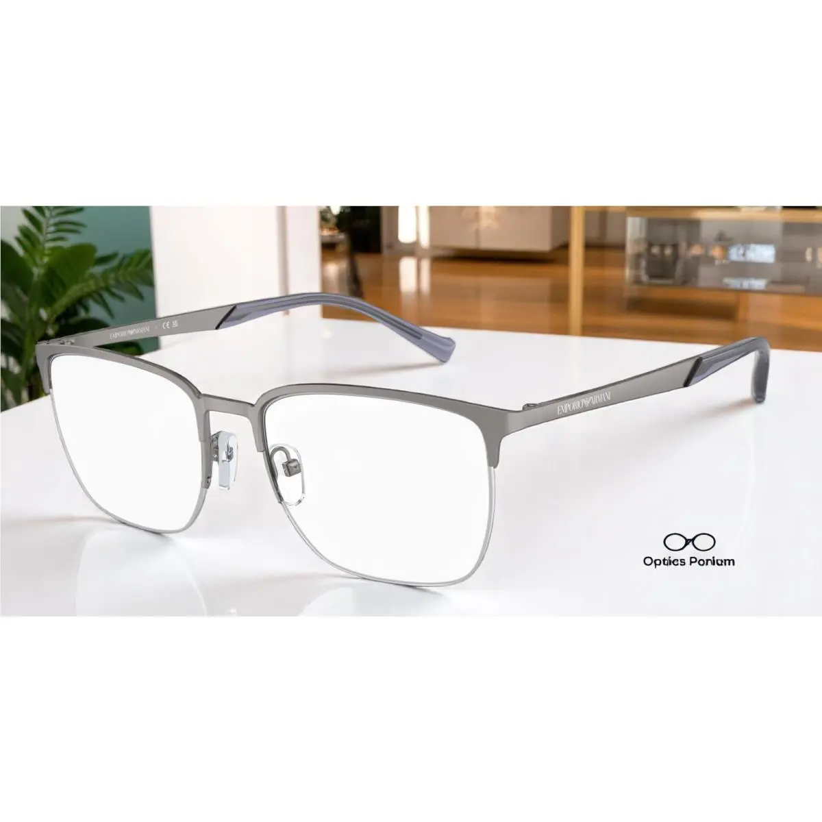 Emporio Armani EA1151 3303 Matte Gunmetal Demo Lens 54 mm Men`s Eyeglasses