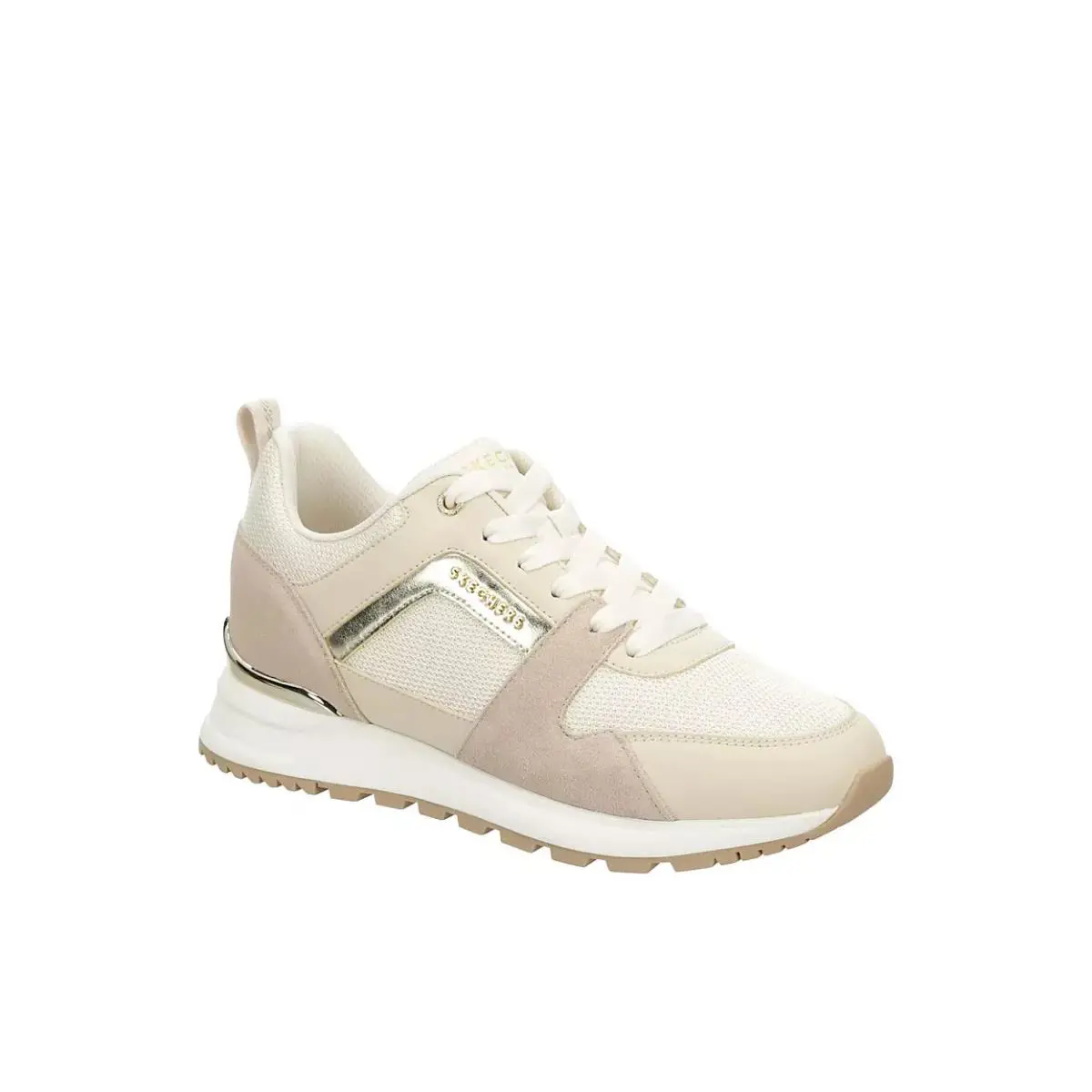 Skechers Womens Runway Posh Gal Super Lightweight Retro Sneaker - Beige