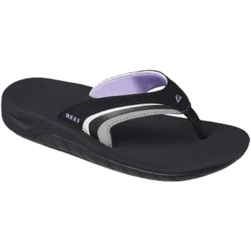 Slap Women`s Beach Flip Flop Arch Support Durable Outsole Grey/Purple by Reef