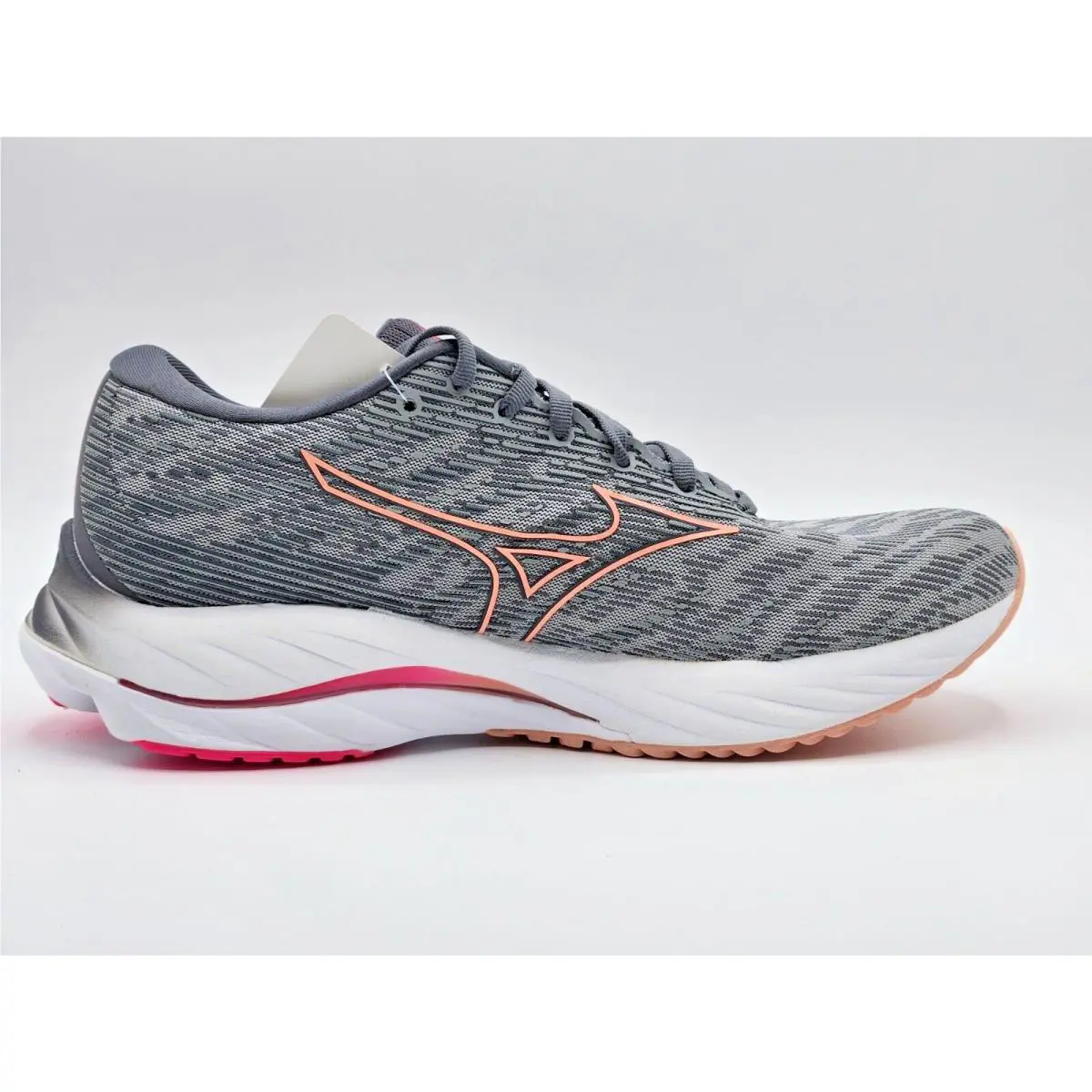 Mizuno shoes - Mizuno Wave Rider 26 - Wave Rider - Ultimate Grey/Peach Bud (UPC: 889961564215) 0