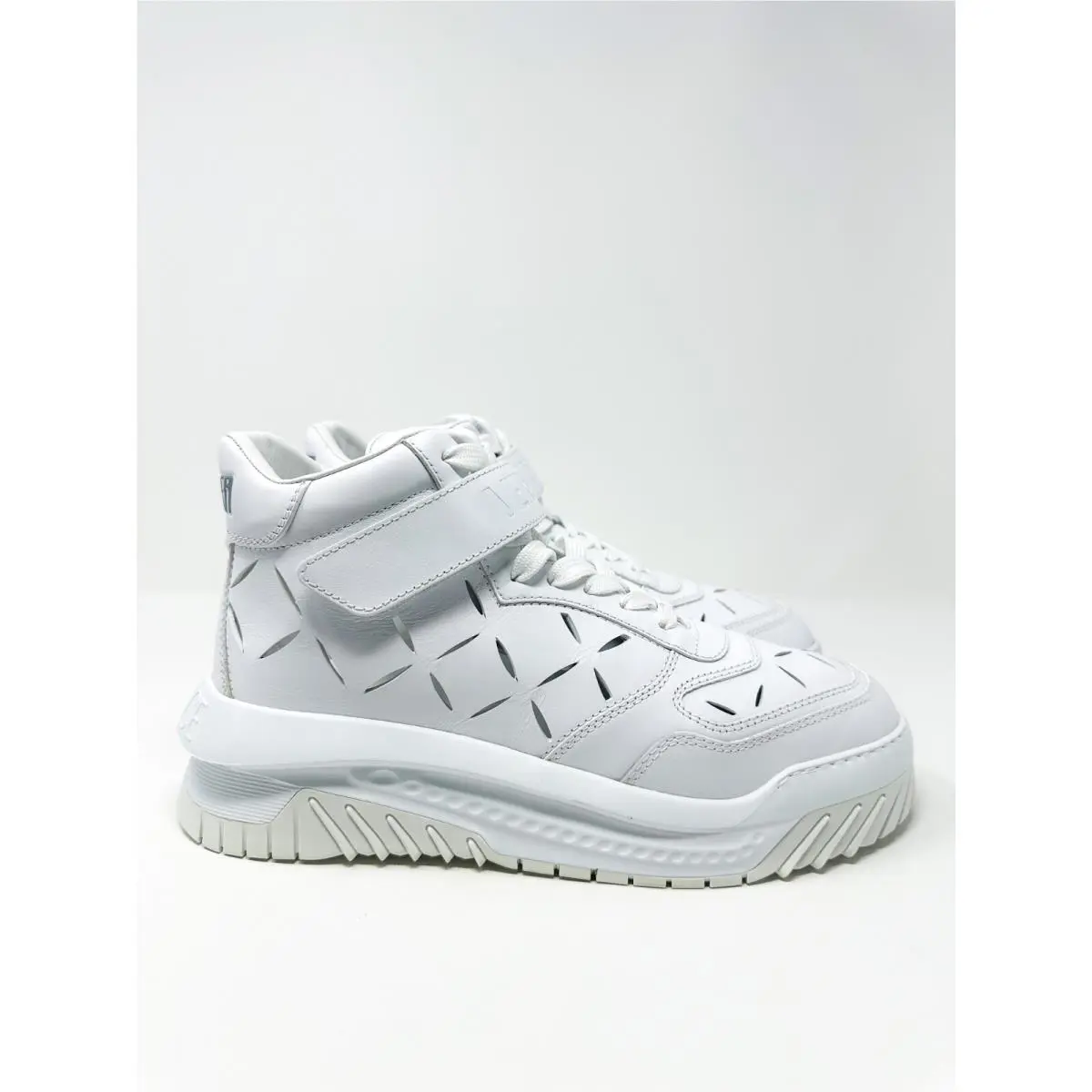 Versace Men`s Odissea High Top Sneaker White 11 US / 44 EU