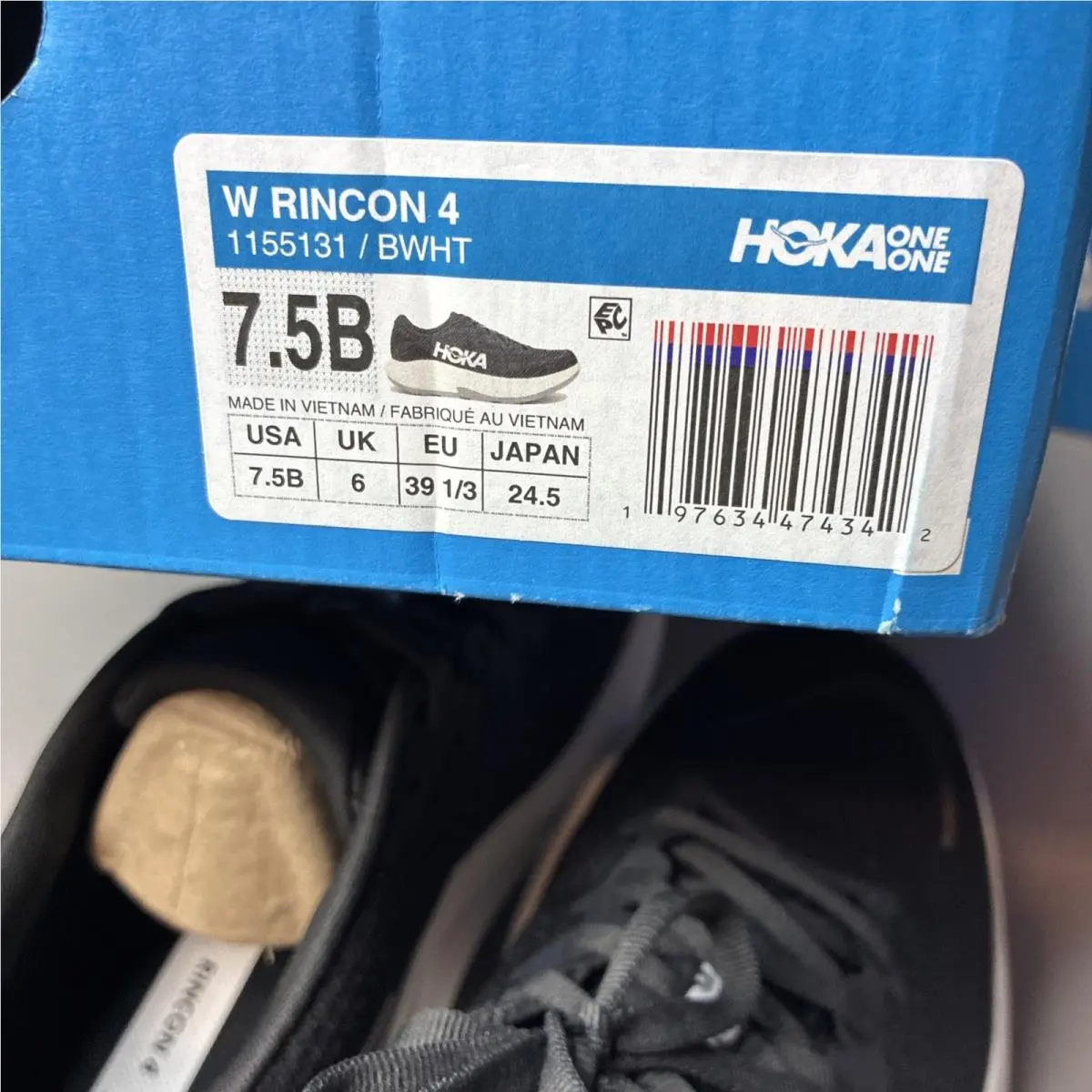 Hoka shoes - Hoka One One HOKA Rincon 4 - 1155131-BWHT - Black 4