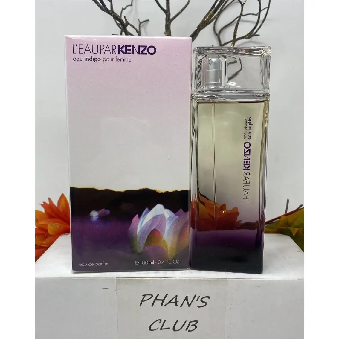L`eau Par Kenzo Eau Indigo Pour Femme 3.4oz Eau de Parfum For Women