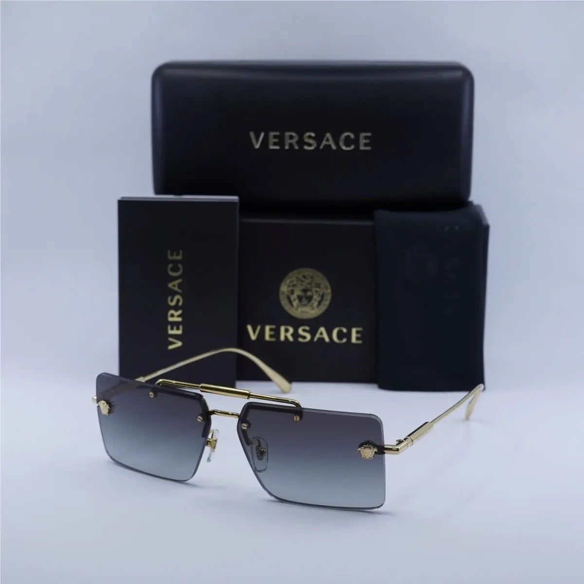 Versace VE2245 10028G Gold/grey Gradient 60-13-145 Sunglasses