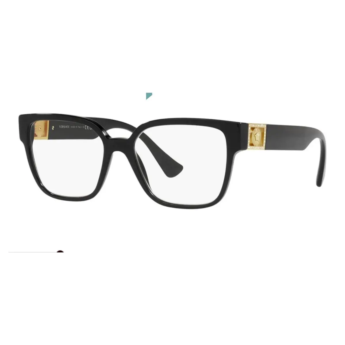 Versace VE3329B GB1 Black/gold Square 54mm Women`s Eyeglasses