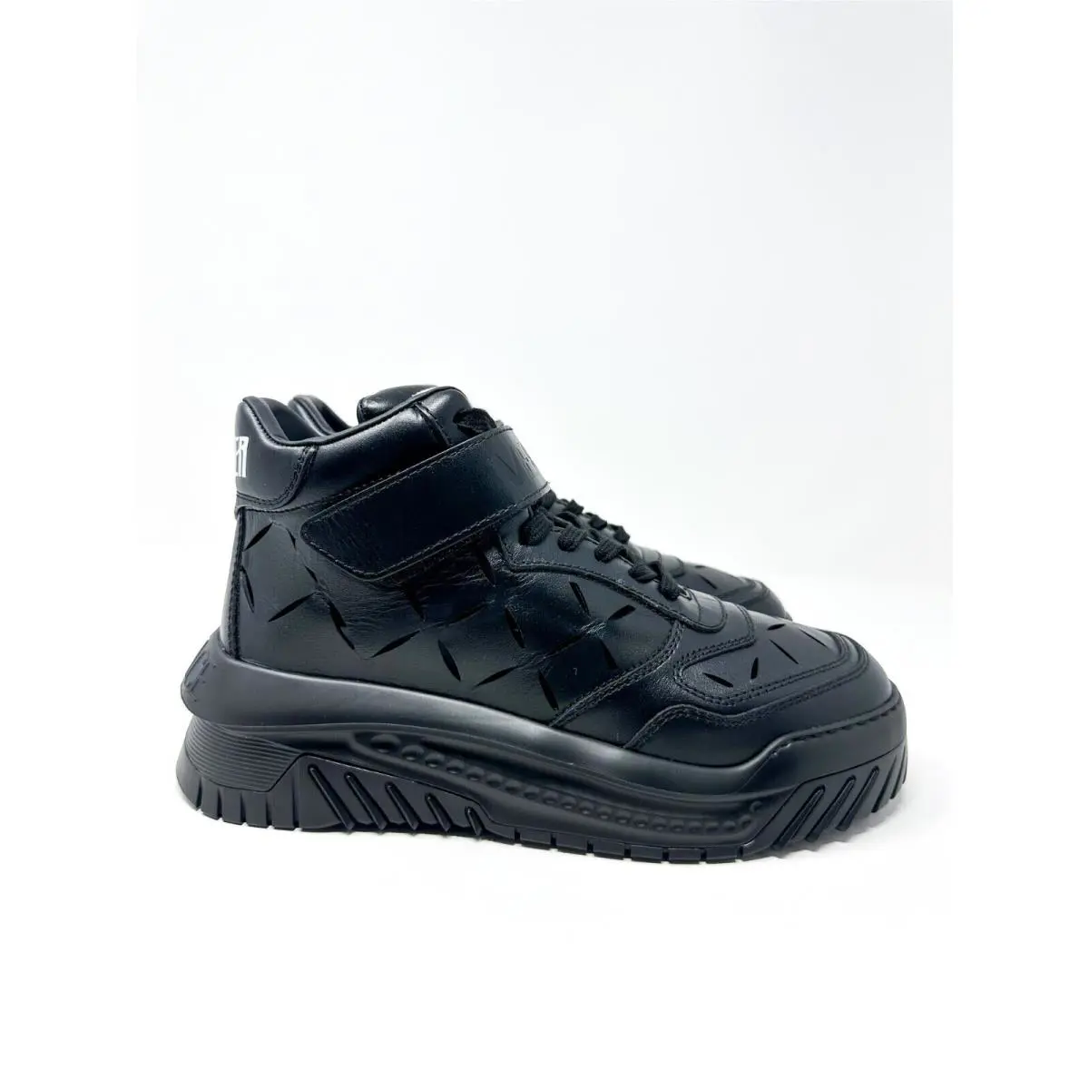 Versace Men`s Odissea High Top Sneaker Black 8 US / 41 EU