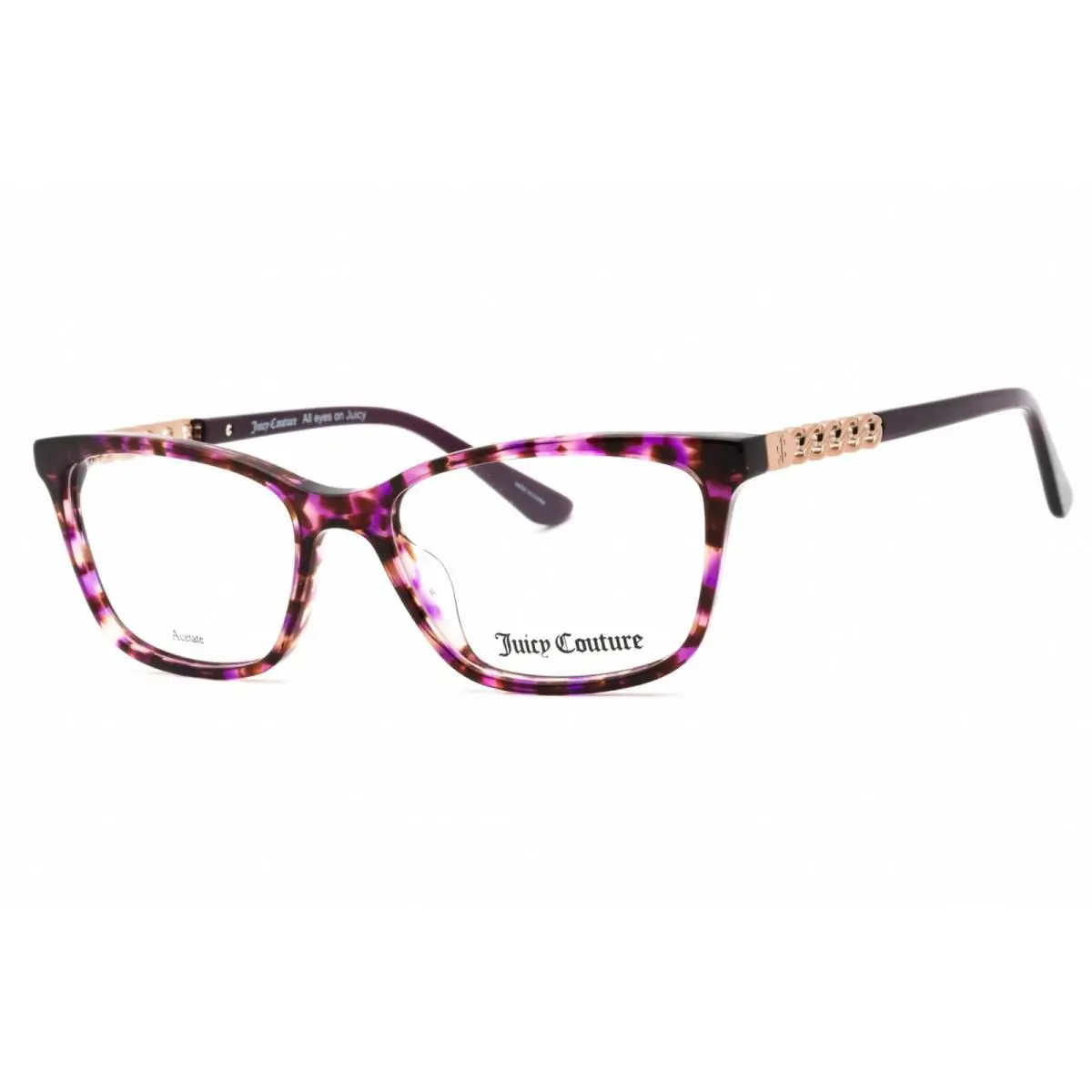 Women`s Eyeglasses Violet Havana Plastic Cat Eye JU 249 0YJM 00 by Juicy Couture
