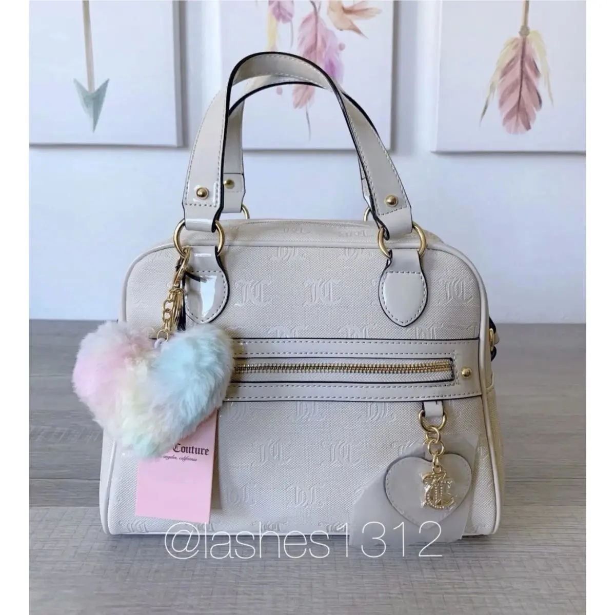 Juicy Couture Bag Nailed It Satchel - Cream