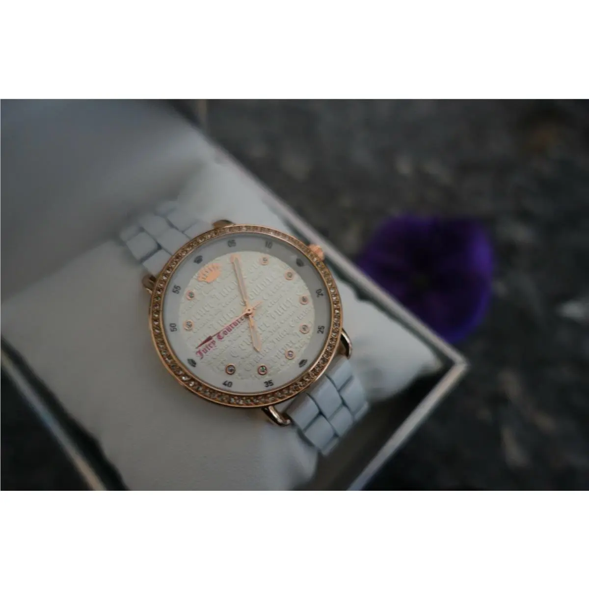 Black Label White Silver Watch by Juicy Couture