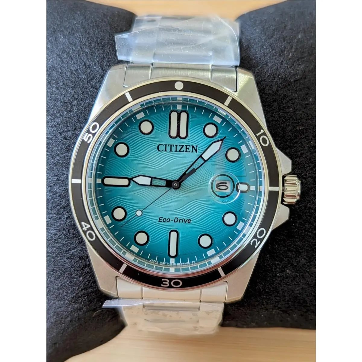 Turquoise Dial Date Indicator Men`s Watch AW1816-89L by Citizen
