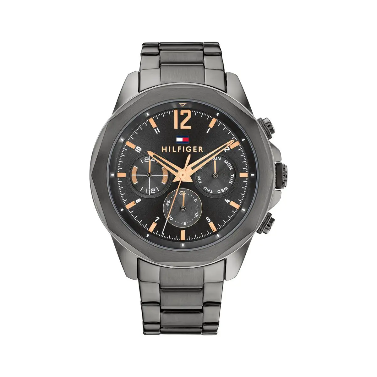 Tommy Hilfiger 1792061 Men`s Stainless Steel Gray Dial Watch 46mm - Gray