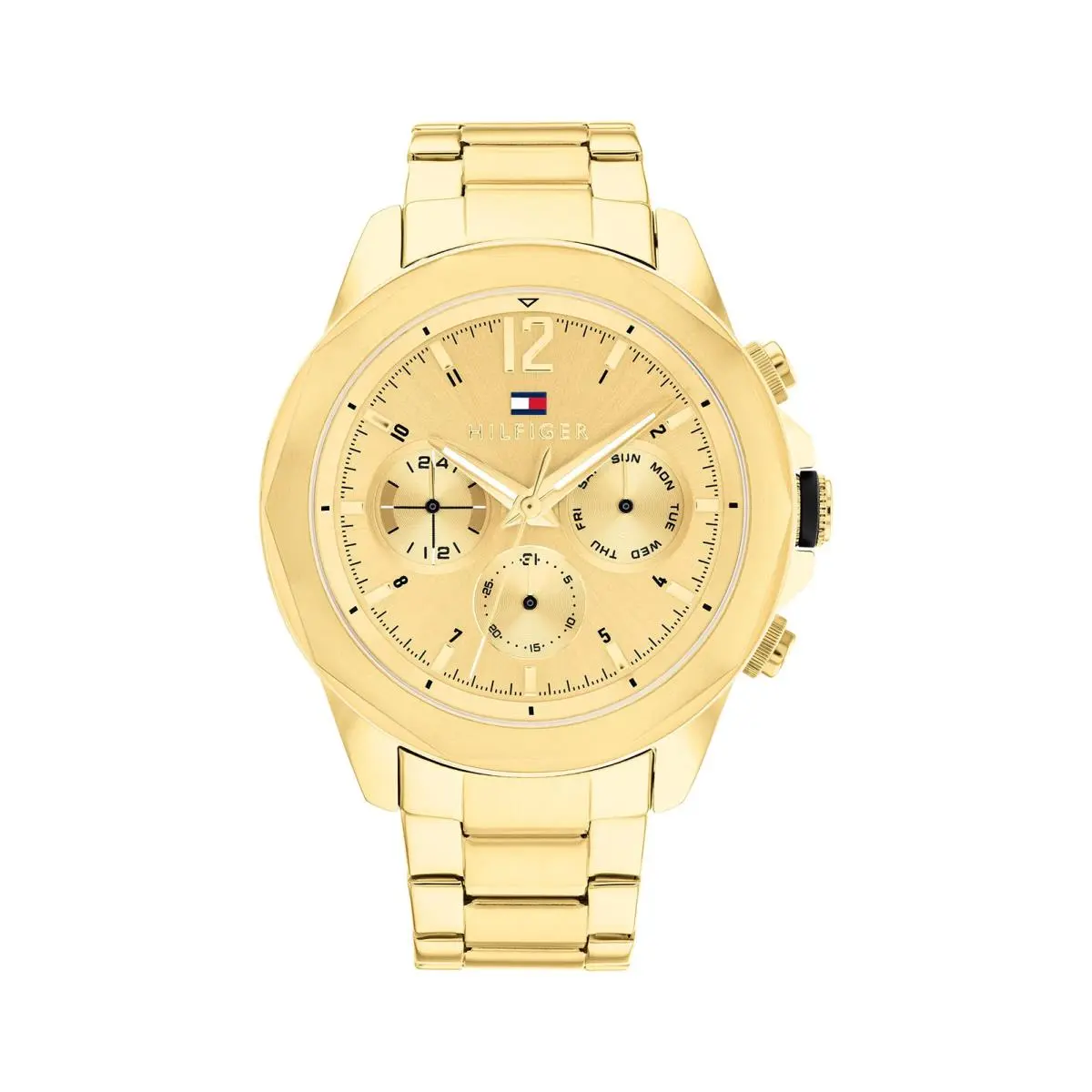 Tommy Hilfiger 1792060 Men`s Stainless Steel Gold Dial Watch 46mm
