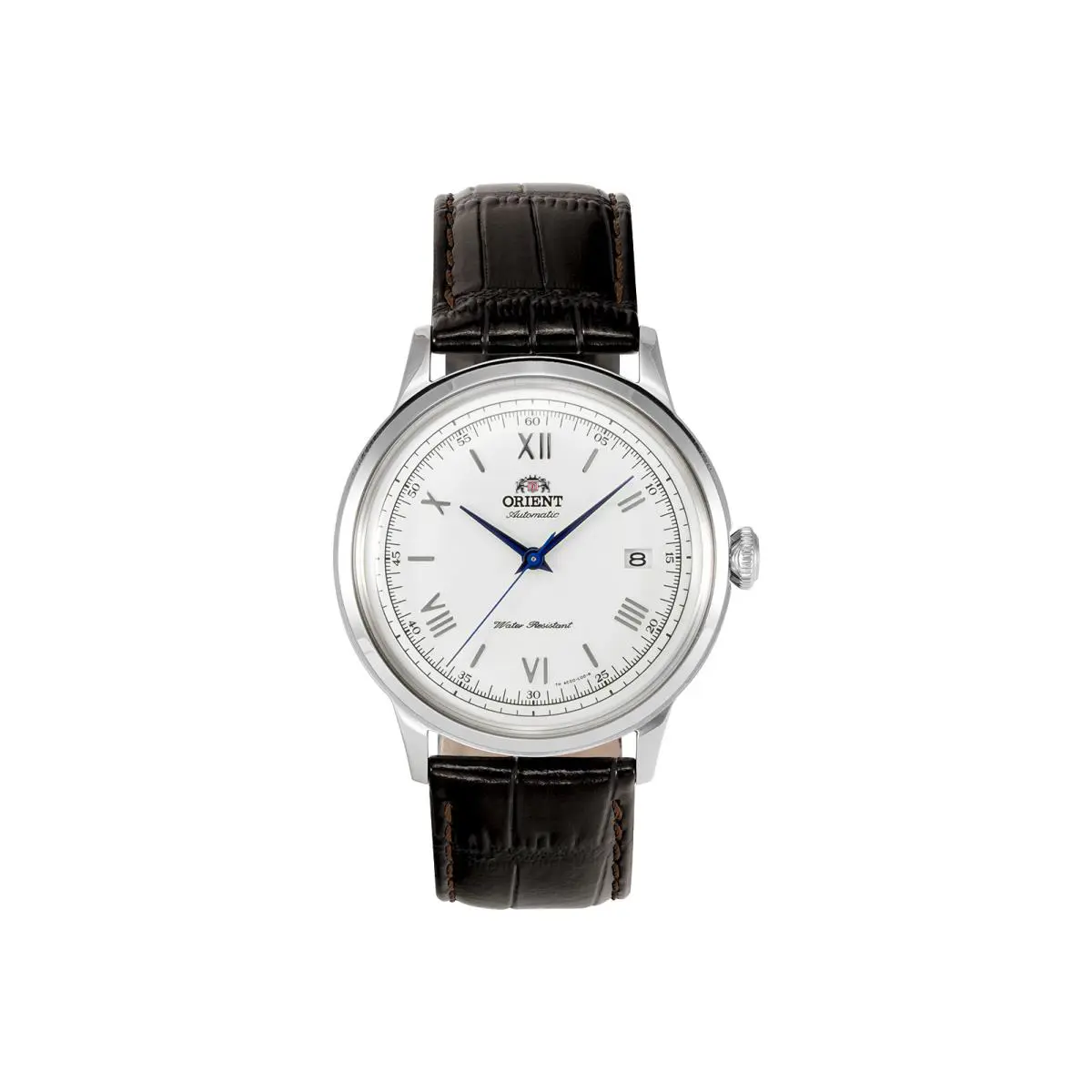 Orient Automatic Dress Watch Bambino Version 2 TAC00009W0 AC00009W White Dial - Dial: White, Band: Brown
