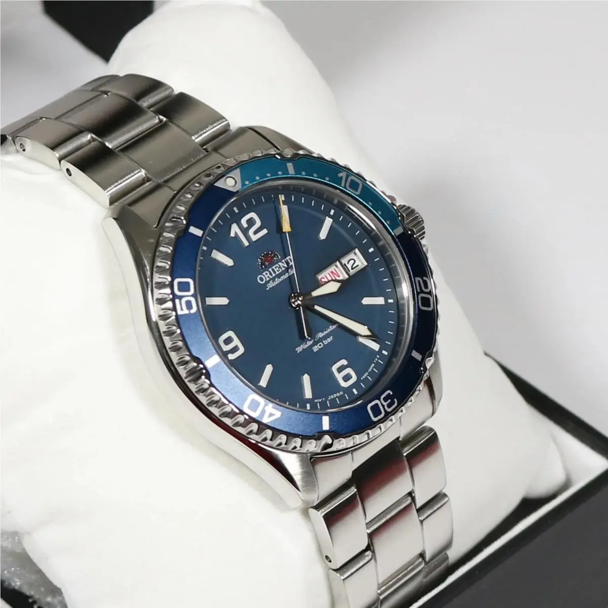 Orient Mako Iii Blue Dial Automatic Men`s Stainless Steel Watch RA-AA0818L39B