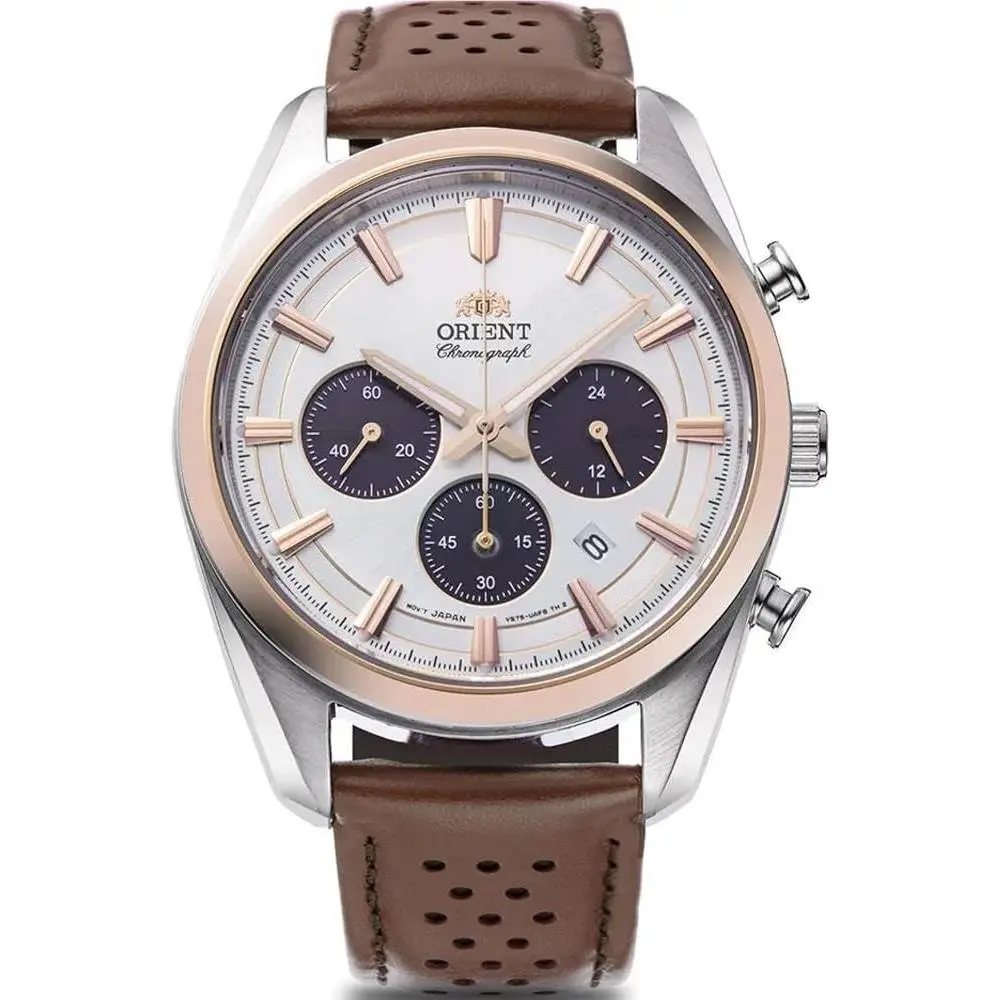 Men`s Contemporary Chronograph White Dial Watch - RA-TX0306S10B by Orient