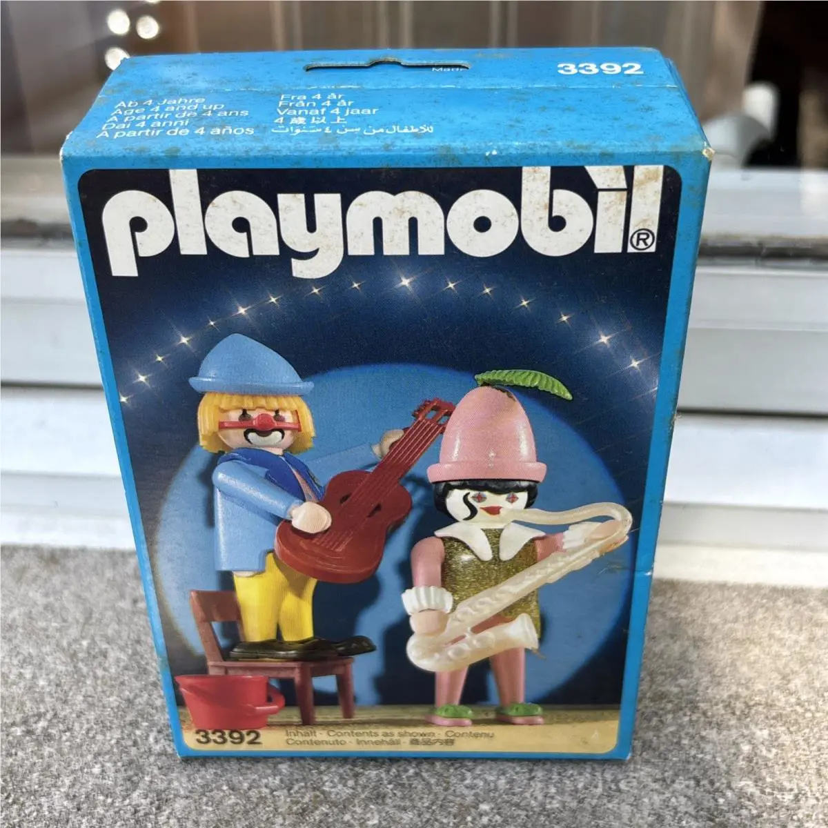 Playmobil 3392 Clowns W Musical Instruments Box From 1987 Rare