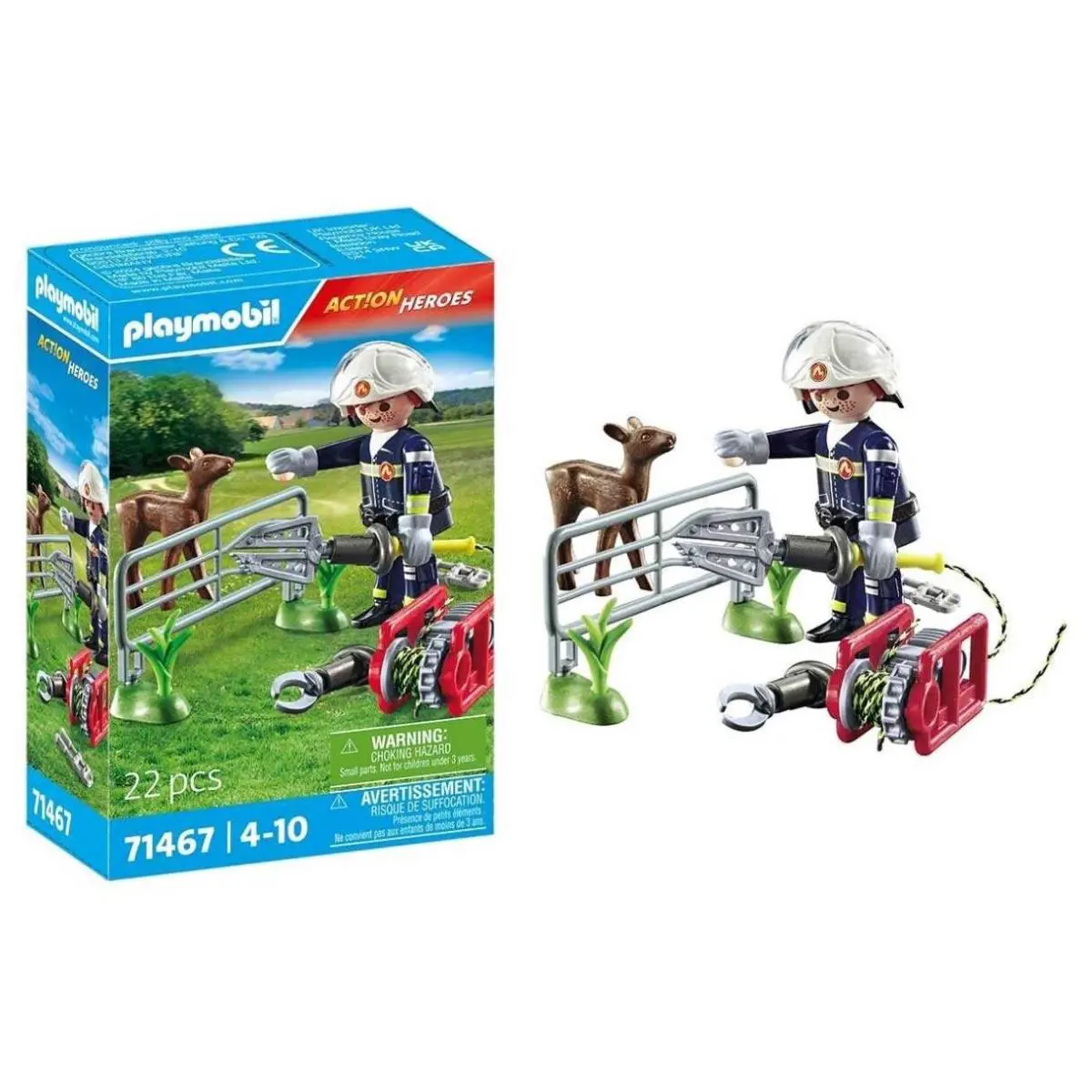 Playmobil 71467 Action Heroes: Firefighters Animal Rescue
