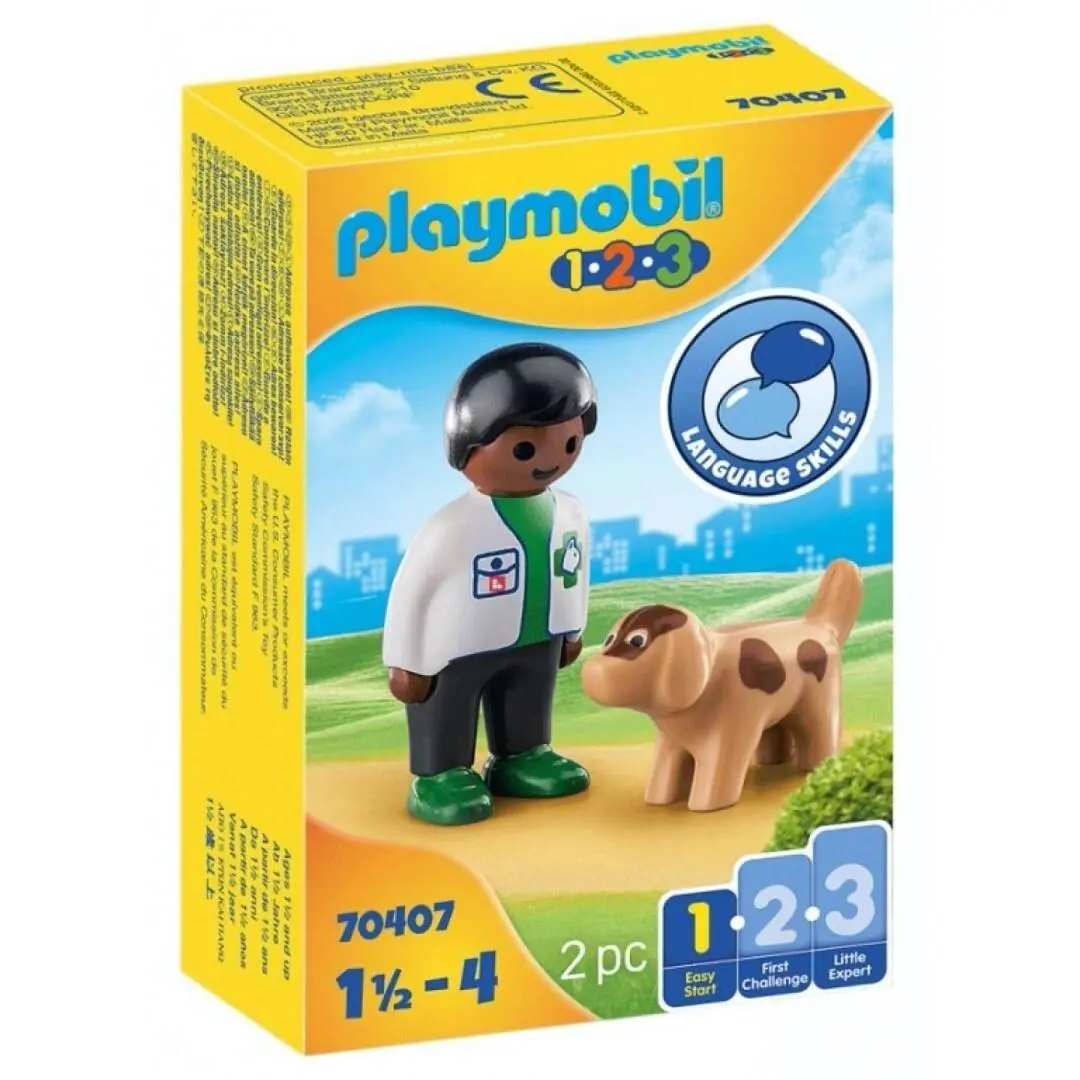 Playmobil 70407 Veterinarian with a Dog 1.2.3