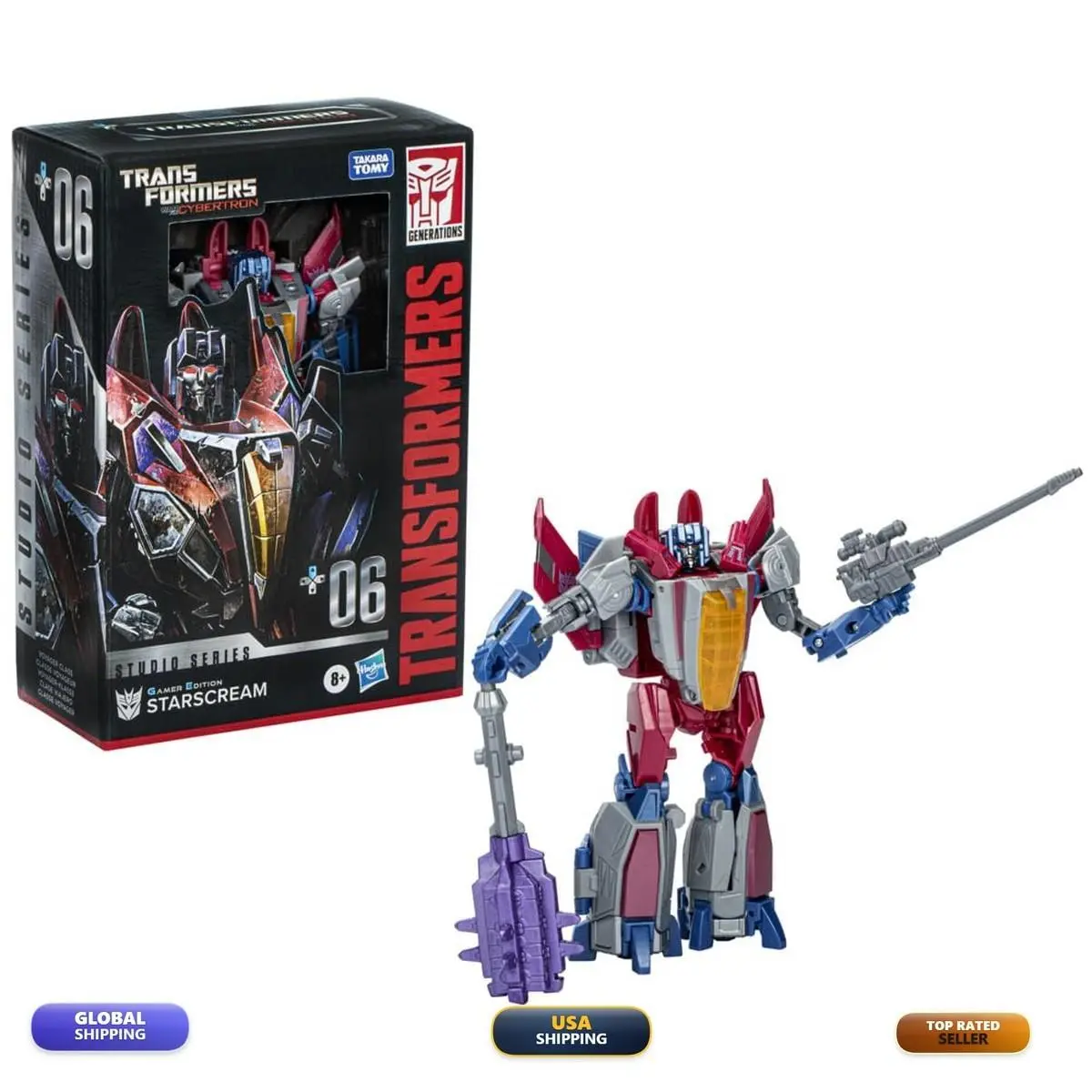 Transformers Studio Series Voyager War For Cybertron 06 Gamer Edition Starscream