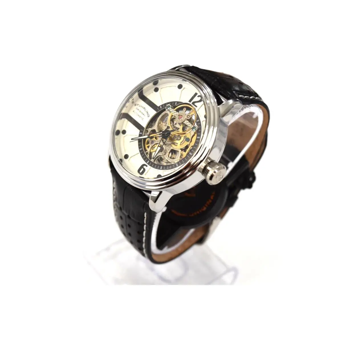 Stuhrling Legacy Black Leather Automatic 308A.33152 Watch