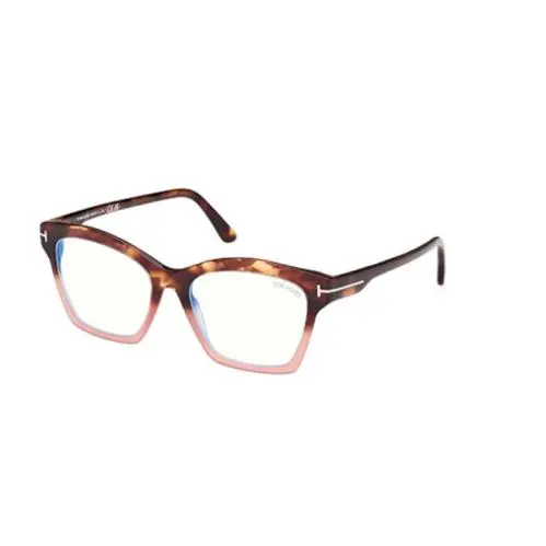 FT5965-B 055 Havana Monocolor/coloured Havana Square Women`s Eyeglasses by Tom Ford