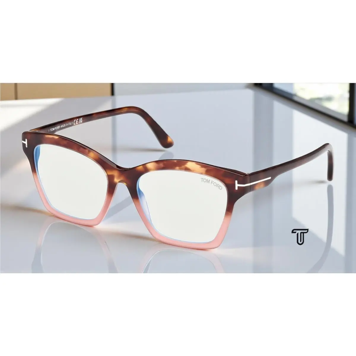 Tom Ford FT5965 B 055 BB Coloured Havana 53 mm Women`s Eyeglasses