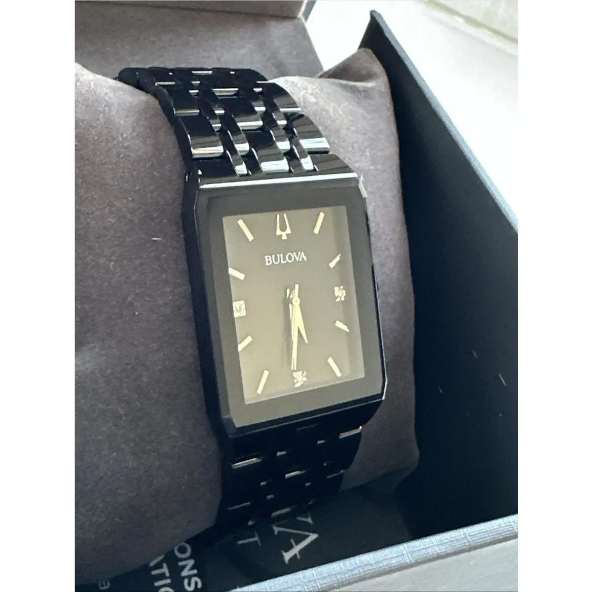 Bulova Men`s Quartz Stainless Steel Black Watch 30MM 98D164