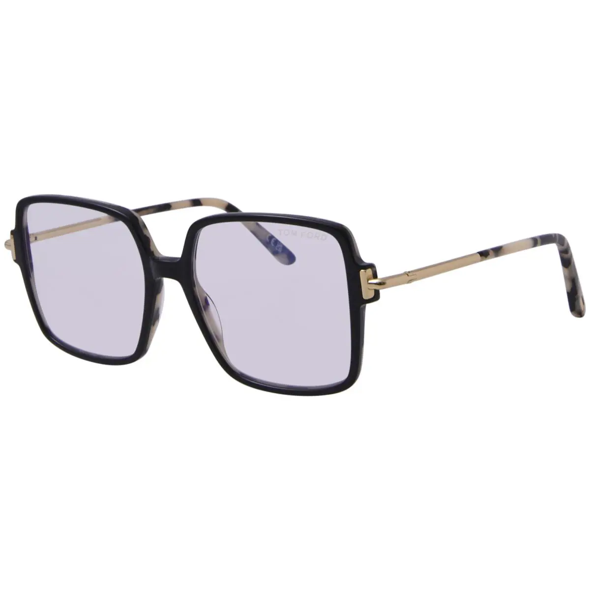 Tom Ford FT5915-B 005 Eyeglasses Women`s Black/havana/blue Block Full Rim 53mm