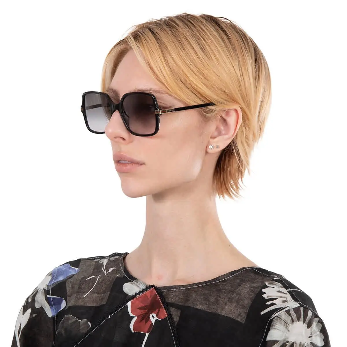 Grey Square Ladies Sunglasses GG1449S 001 55 GG1449S 001 55 by Gucci