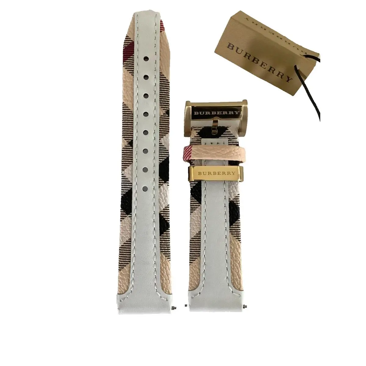 Burberry Replacement Strap For BU9015 Multi-colored with Buckle 20mm