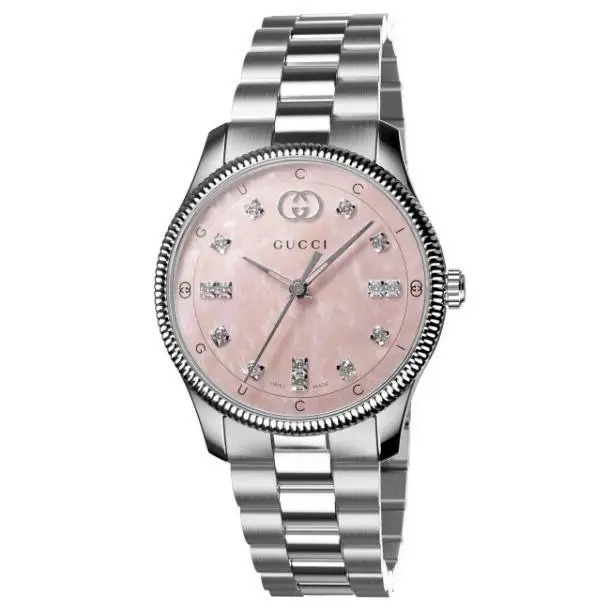 Gucci G-timeless 29mm Pink Mother of Pearl Dial Stainless Steel Watch YA1265062