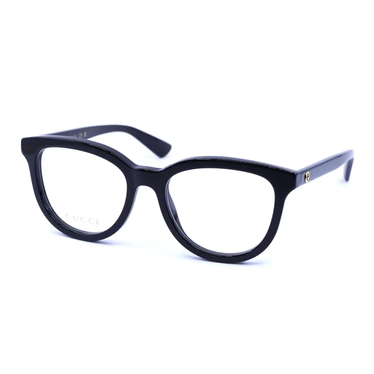 Gucci Eyeglasses GG1687O 001 52-18 140 Shiny Black Frames with Gold Logos