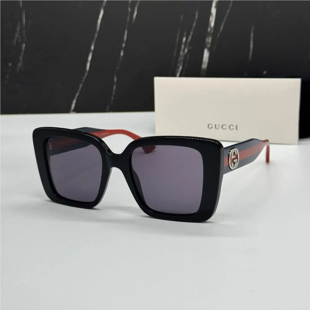 GG1861S 004  Sunglasses Shiny Black Women Eyewear  by Gucci