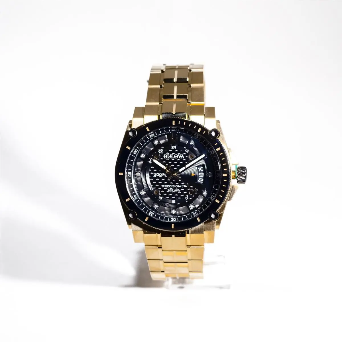 Mens 98D156 Gold Precisionist Diamonds 46.5mmBulova