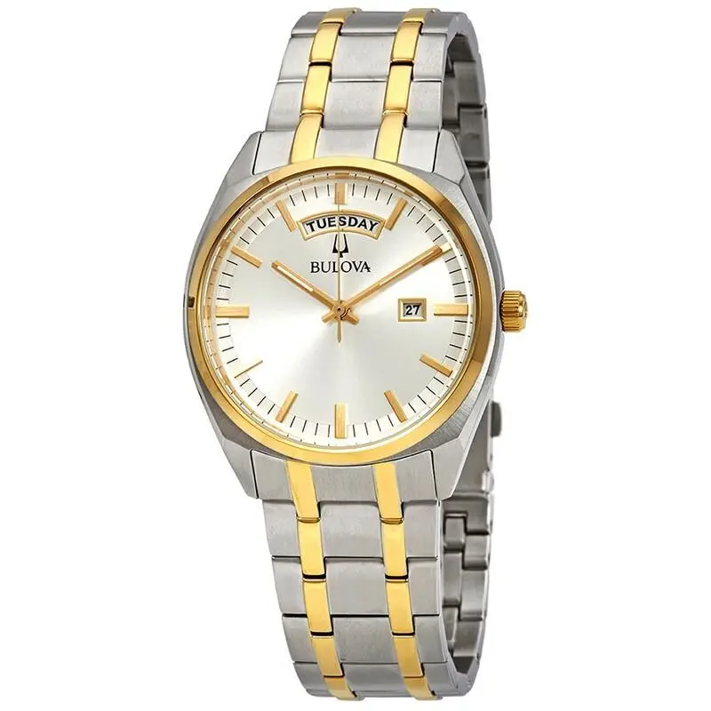 Bulova 98C127 Classic Silver Dial Two-tone Bracelet Quartz 39MM Mens Watch