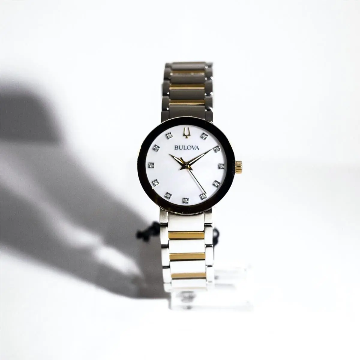 Ladies 98P180 Two-tone Diamonds Mother-of-pearl 33mm Bulova