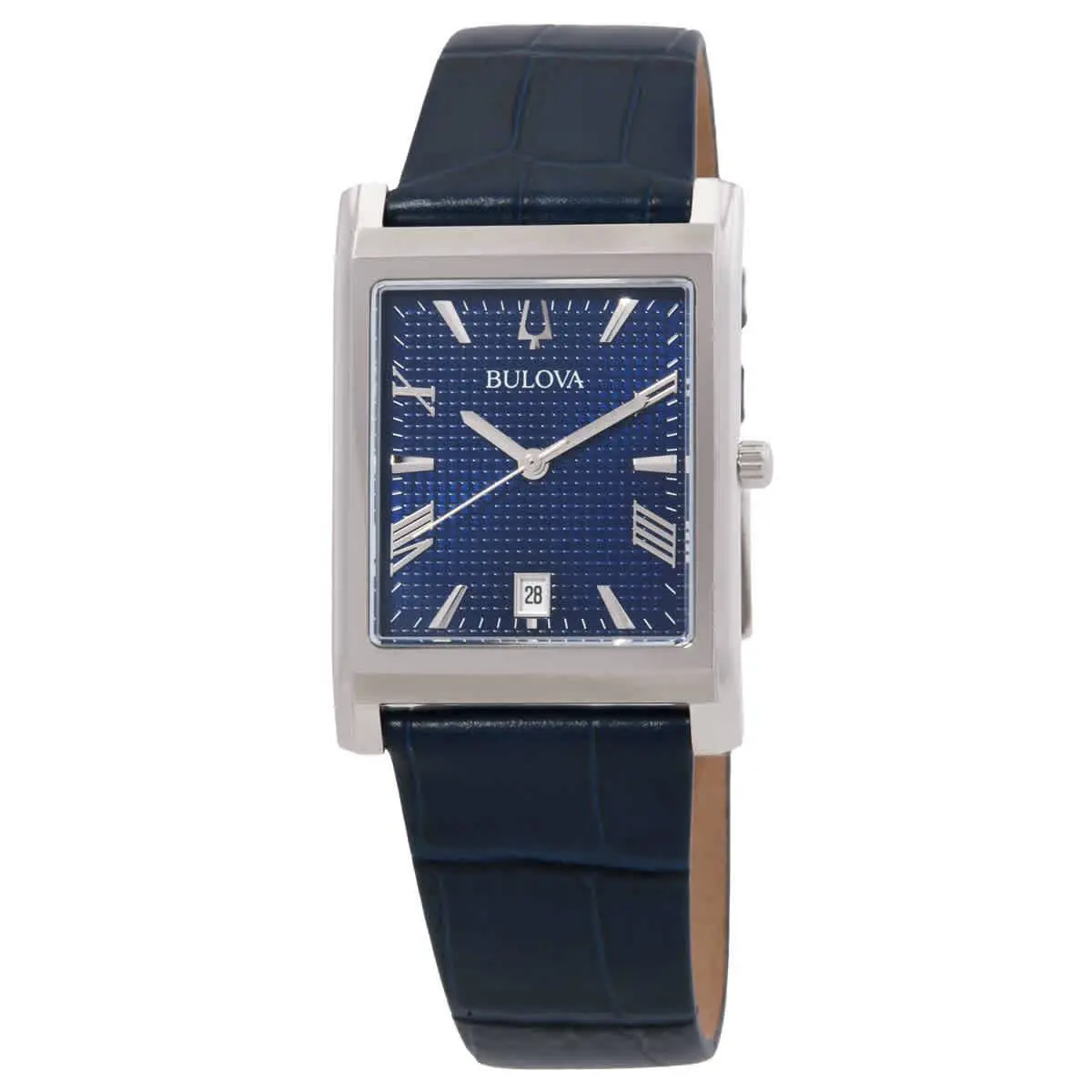 Bulova Sutton Quartz Blue Dial Watch 96B442 - Dial: Blue, Band: Blue, Bezel: Silver-tone