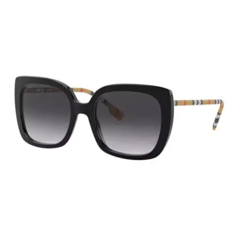 Burberry BE4323F 38538G 56mm Caroll Black Grey Gradient Sunglasses