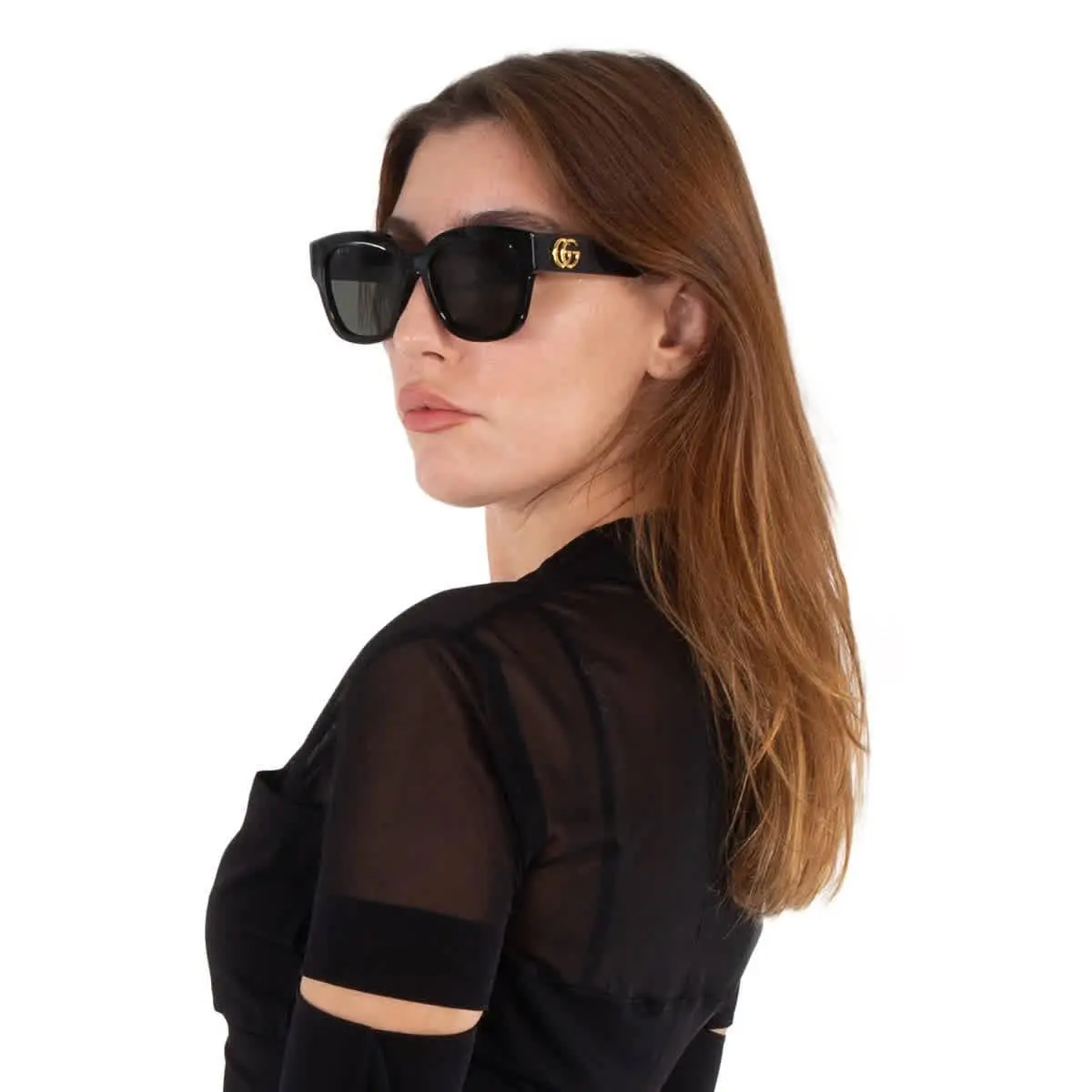 Grey Square Ladies Sunglasses GG1550SK 001 54 GG1550SK 001 54 by Gucci
