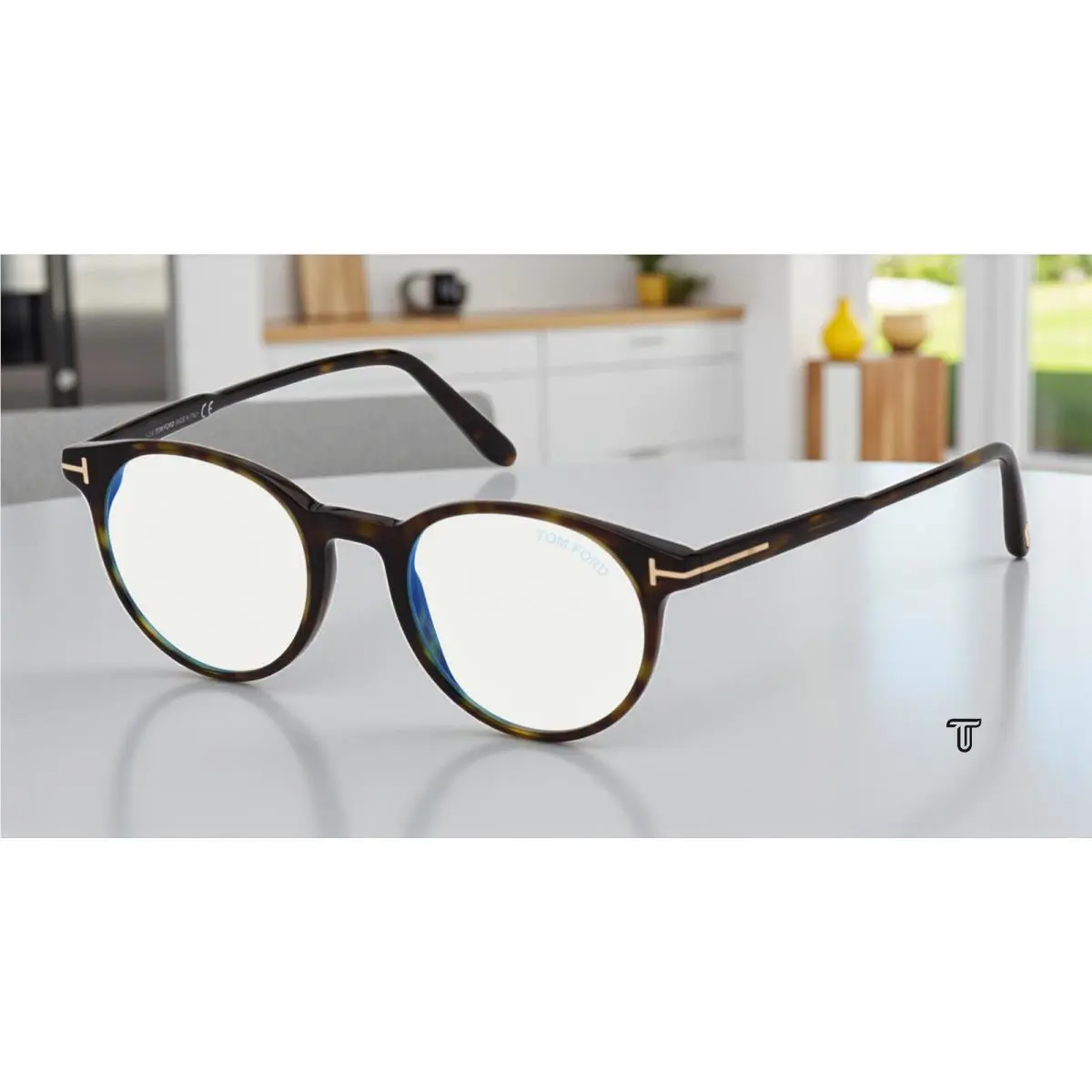 Tom Ford FT5695 B 052 Plastic Dark Havana 47 mm Men`s Eyeglasses