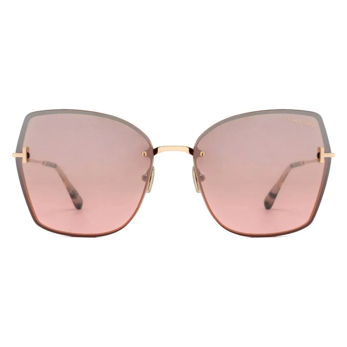 Tom Ford FT1107 Nickie-02 Sunglasses Women Shiny Rose Gold 62mm