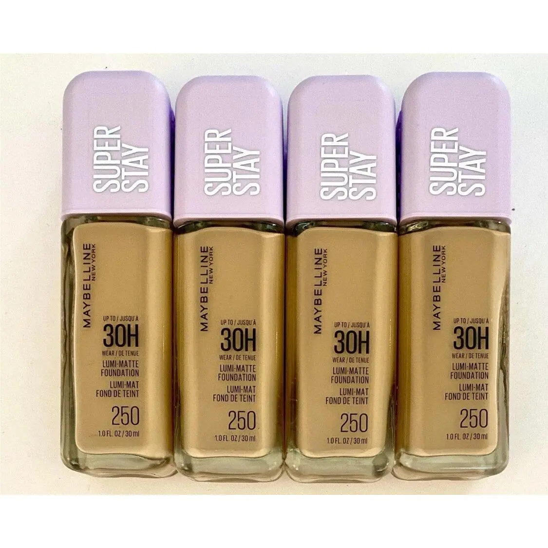 New 4 Pack 250 Maybelline New York Super Stay Lumi-matte Liquid Foundation