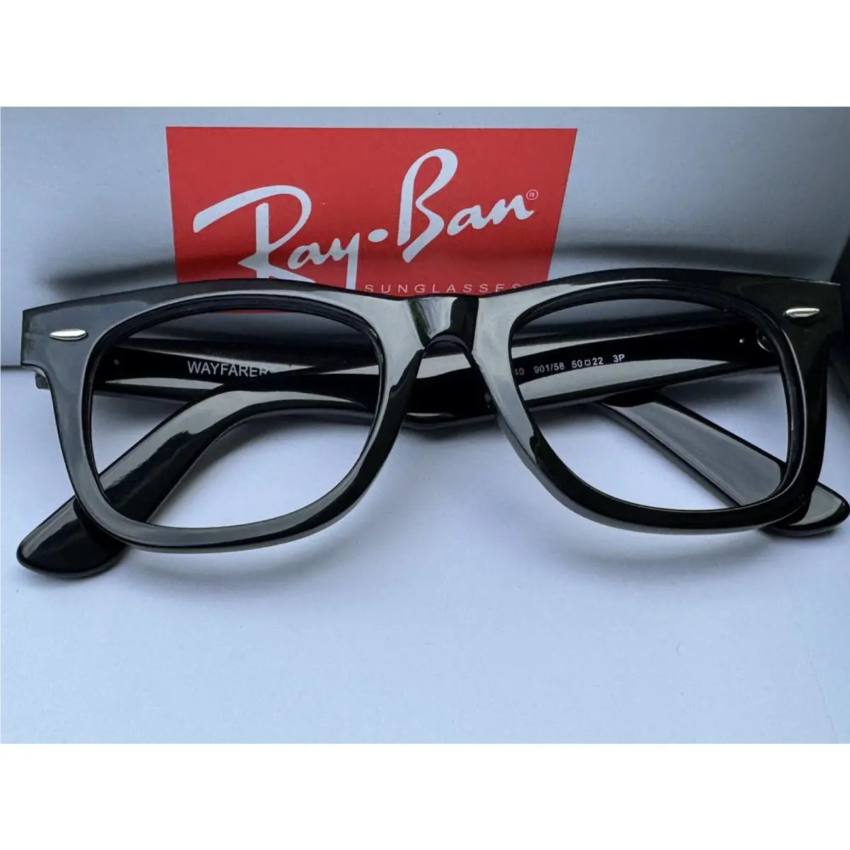 Ray-ban Original Wayfarer RB2140 Wayfarer 901 Black Frame NO Lenses 50mm